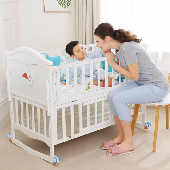 Los muebles del cuarto de niños fijan el pesebre de madera de la cuna de bebé de los fabricantes de los fabricantes del pesebre/la cama de la cesta del bebé/la cuna de la muñeca