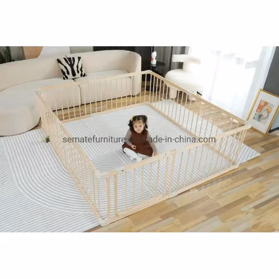 Cerca modificada para requisitos particulares fábrica de los niños del parque infantil del bebé de los muebles de madera de pino natural modernos